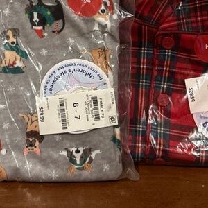 Kids (2 Pack) 2 Piece Holiday Christmas pajama Set 6-7